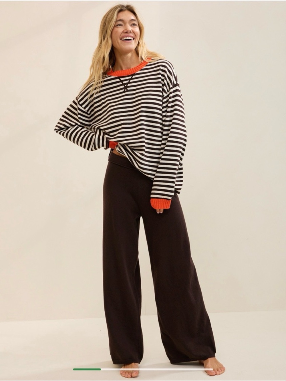 Aerie Sunday Soft Trouser, Deep Earth